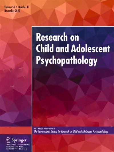 Research on Child and Adolescent Psychopathology 11/2022