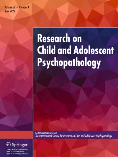 Research on Child and Adolescent Psychopathology 4/2022