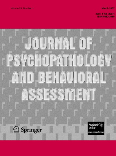 Journal of Psychopathology and Behavioral Assessment 1/2007