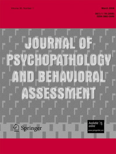 Journal of Psychopathology and Behavioral Assessment 1/2008