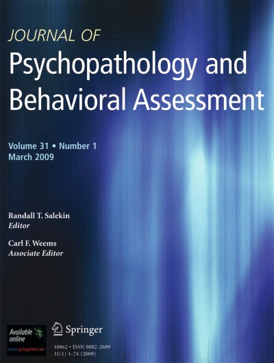 Journal of Psychopathology and Behavioral Assessment 1/2009