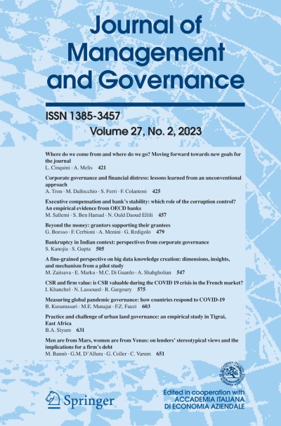 Journal of Management and Governance 2/2023