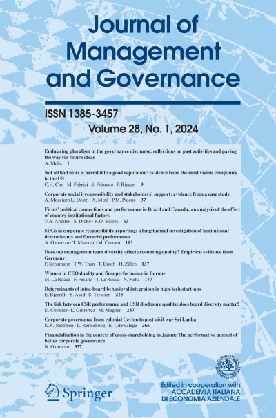 Journal of Management and Governance 1/2024