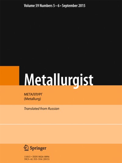Metallurgist 5-6/2015