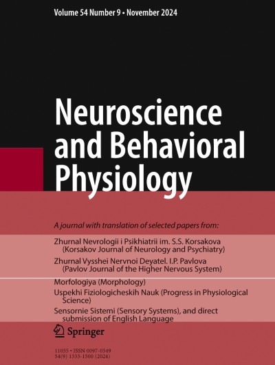 Neuroscience and Behavioral Physiology 9/2024