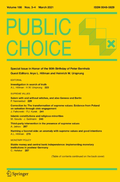 Public Choice 3-4/2021