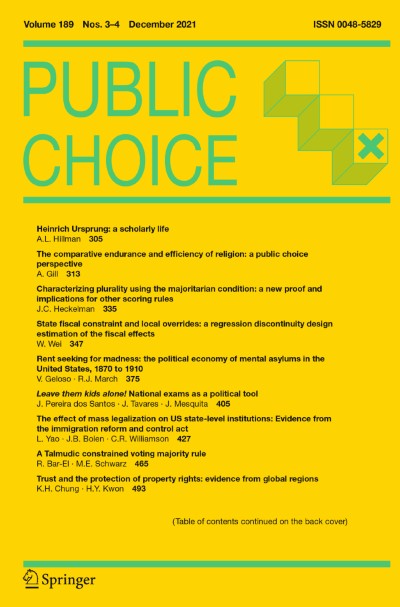 Public Choice 3-4/2021