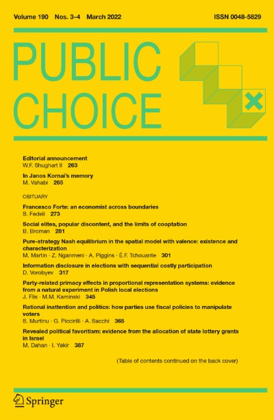 Public Choice 3-4/2022