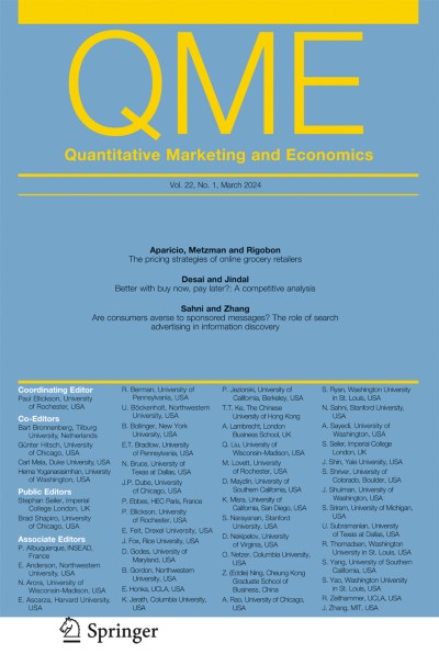 Quantitative Marketing and Economics 1/2024