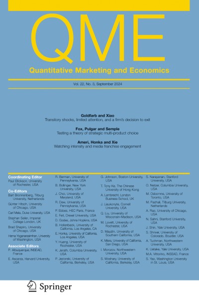 Quantitative Marketing and Economics 3/2024