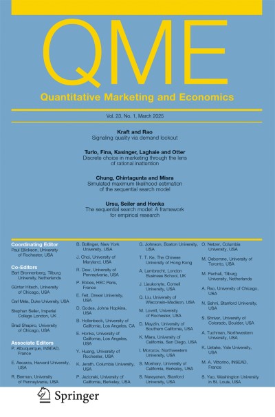 Quantitative Marketing and Economics 1/2025