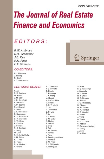The Journal of Real Estate Finance and Economics 3/2024