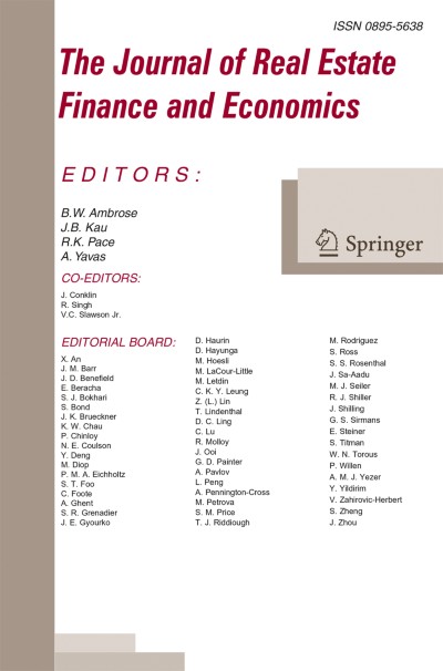 The Journal of Real Estate Finance and Economics 1/2025