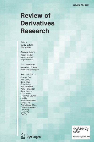 Review of Derivatives Research 3/2007