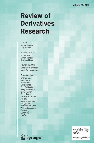 Review of Derivatives Research 1-2/2008