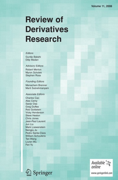 Review of Derivatives Research 3/2008