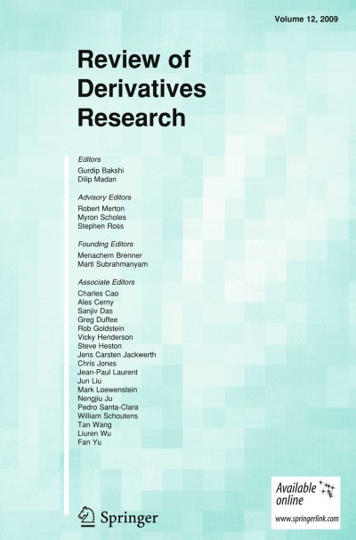 Review of Derivatives Research 3/2009
