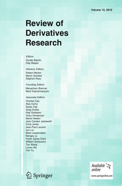 Review of Derivatives Research 1/2010