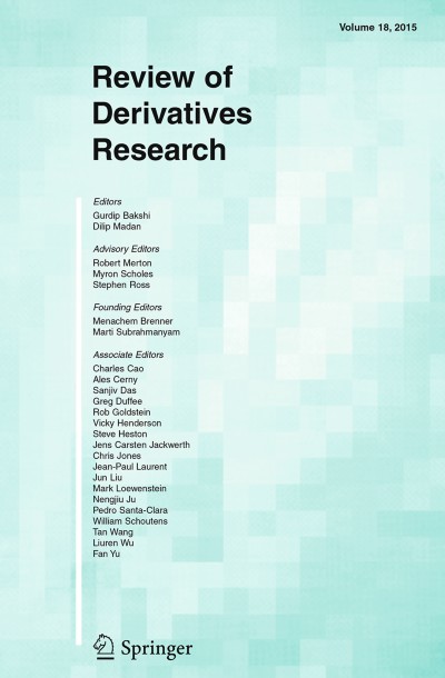 Review of Derivatives Research 3/2015