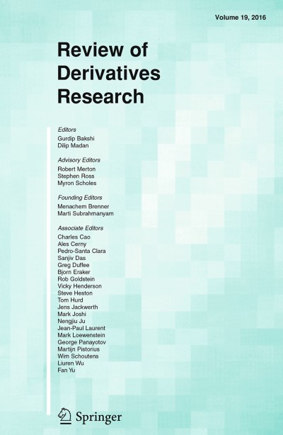 Review of Derivatives Research 2/2016