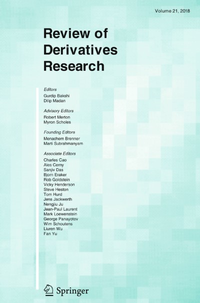 Review of Derivatives Research 3/2018