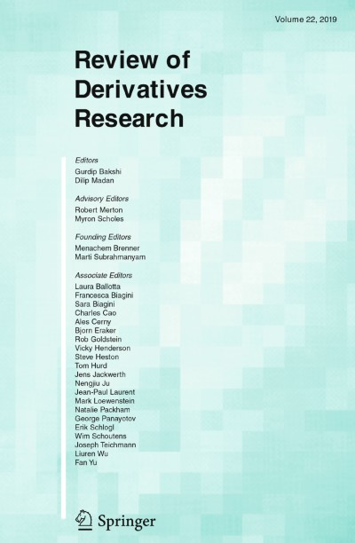 Review of Derivatives Research 1/2019
