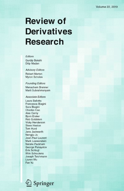 Review of Derivatives Research 2/2019