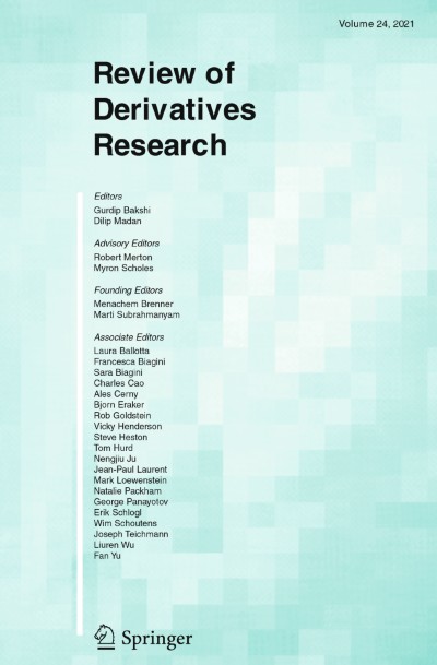 Review of Derivatives Research 3/2021