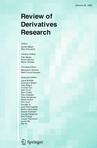 Review of Derivatives Research 1/2022