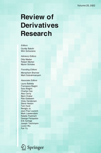 Review of Derivatives Research 3/2022