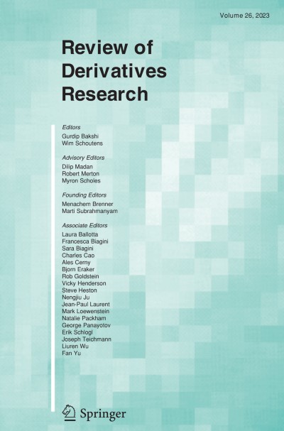 Review of Derivatives Research 1/2023