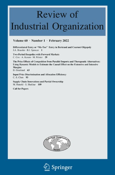 Review of Industrial Organization 1/2022