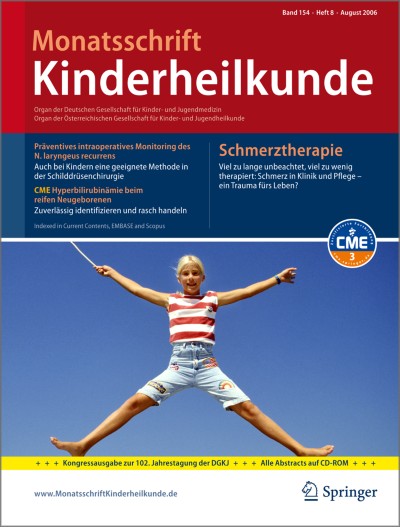 Monatsschrift Kinderheilkunde 8/2006
