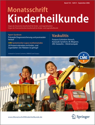 Monatsschrift Kinderheilkunde 9/2006