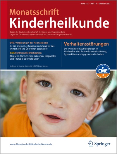 Monatsschrift Kinderheilkunde 10/2007