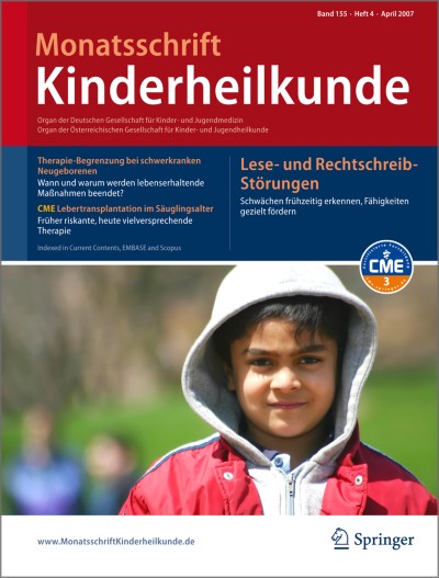 Monatsschrift Kinderheilkunde 4/2007