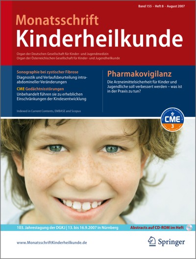 Monatsschrift Kinderheilkunde 8/2007