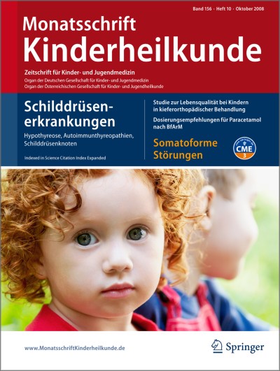 Monatsschrift Kinderheilkunde 10/2008