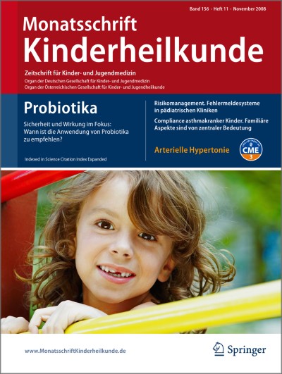 Monatsschrift Kinderheilkunde 11/2008