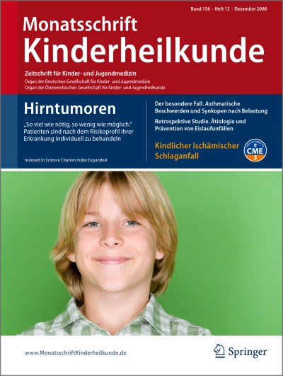 Monatsschrift Kinderheilkunde 12/2008