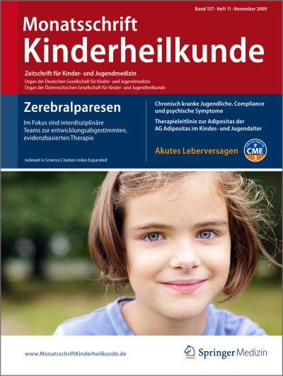 Monatsschrift Kinderheilkunde 11/2009