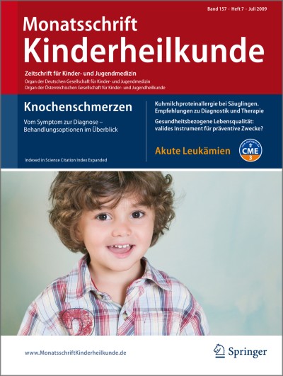 Monatsschrift Kinderheilkunde 7/2009