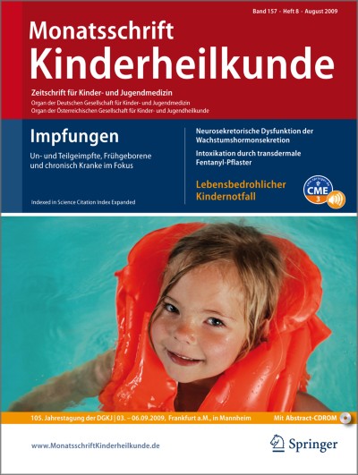Monatsschrift Kinderheilkunde 8/2009