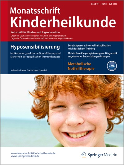 Monatsschrift Kinderheilkunde 7/2013