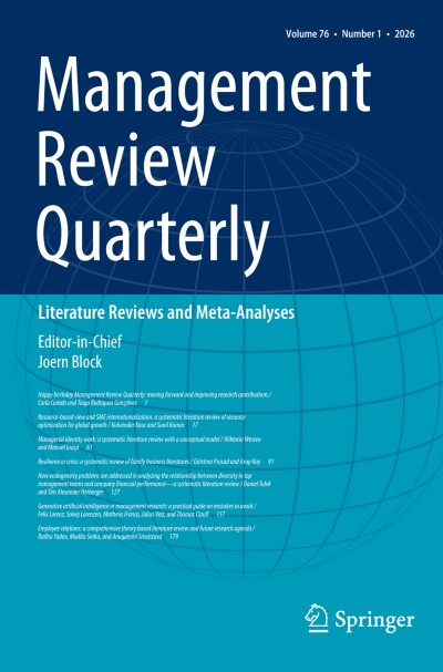 Management Review Quarterly 1/2026 | springerprofessional.de