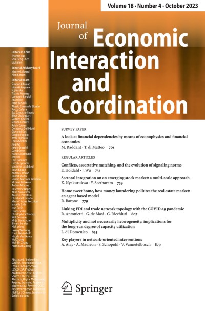 Journal of Economic Interaction and Coordination 4/2023