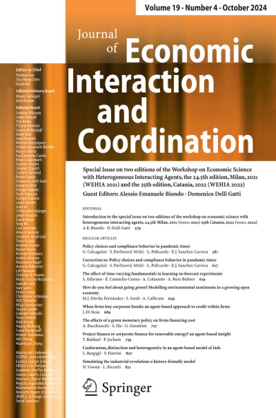 Journal of Economic Interaction and Coordination 4/2024
