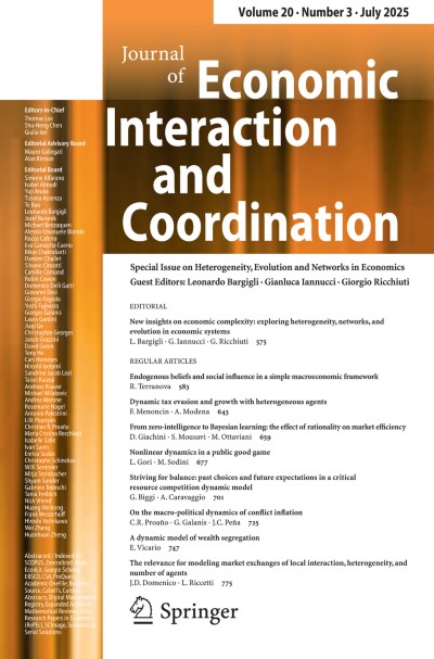 Journal of Economic Interaction and Coordination 3/2025