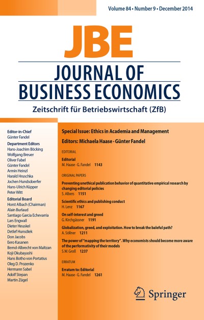 Journal of Business Economics 9/2014
