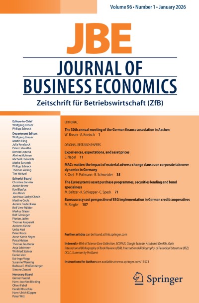 Journal of Business Economics 1/2026 | springerprofessional.de